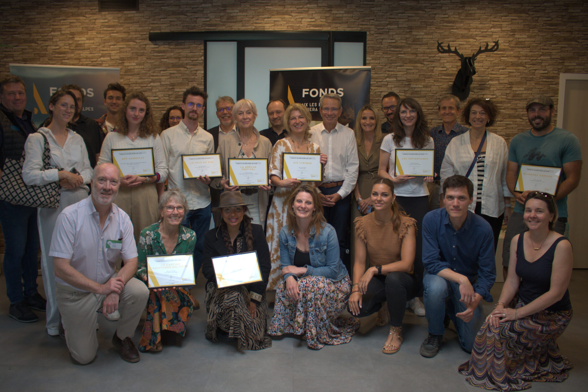 Photo de groupe des membres partenaires du Fonds de Dotation