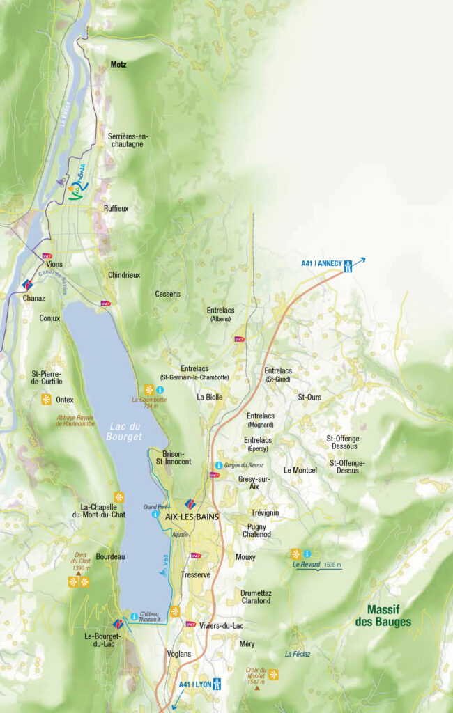 carte du territoire Aix les Bains Riviera des Alpes